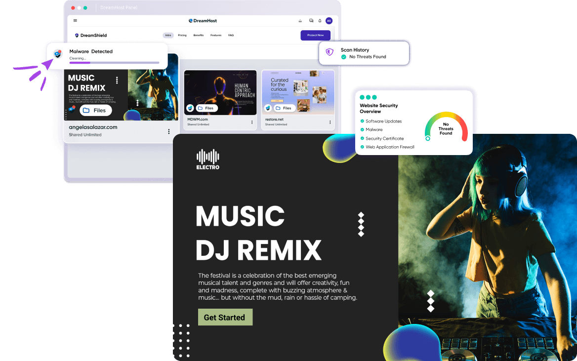 a site and dreampress loaders